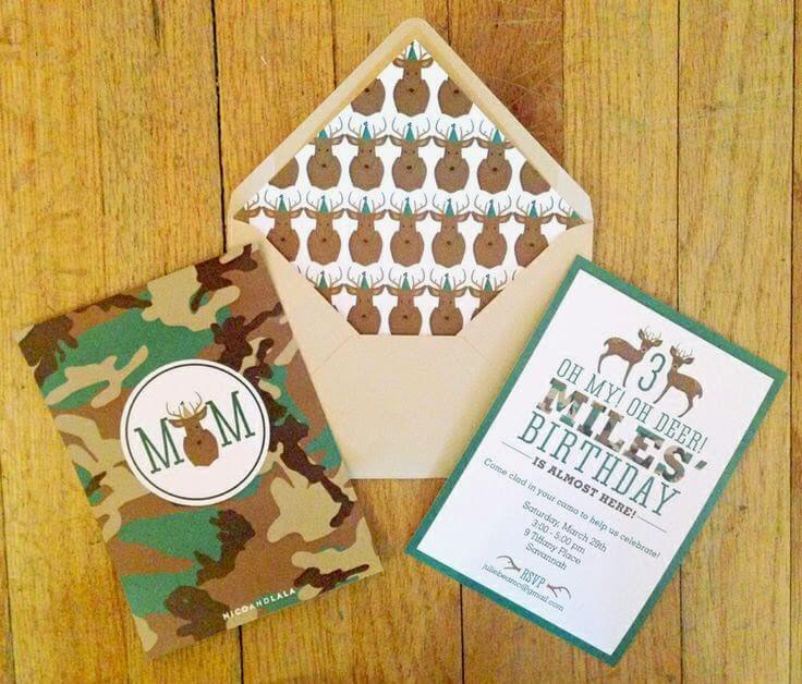 Hunting Themed Camouflage Birthday
