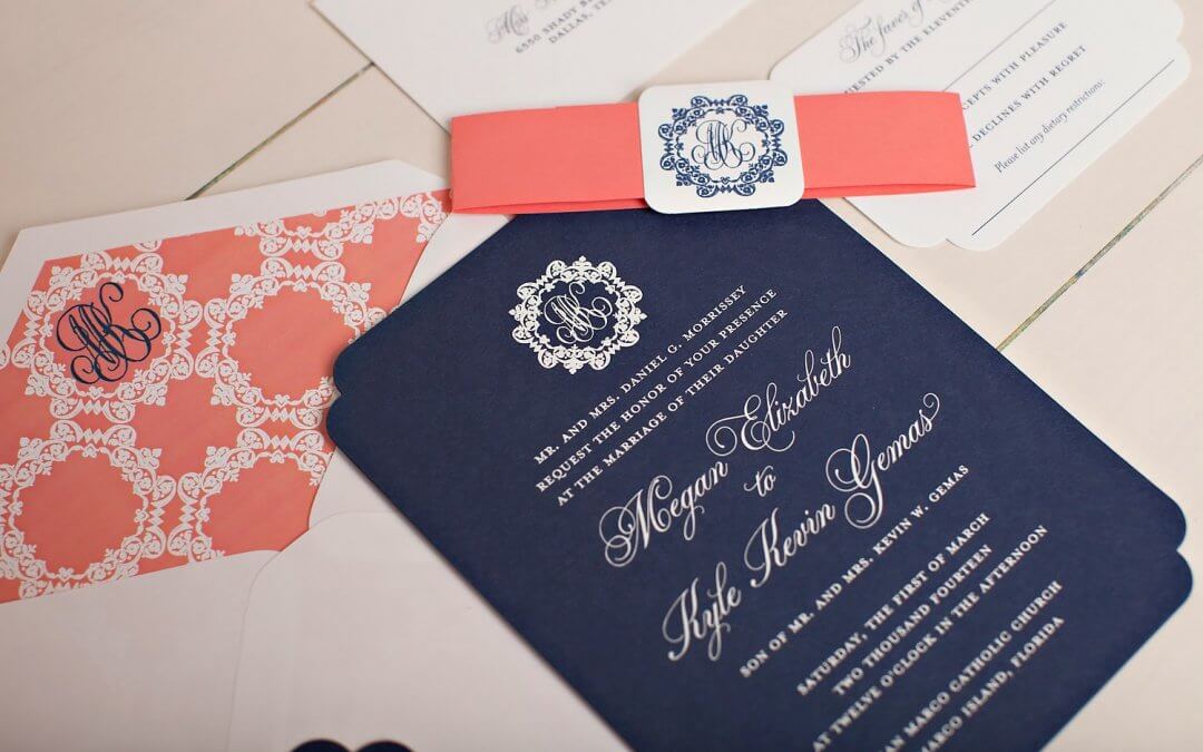 Monogrammed Wedding Invitations