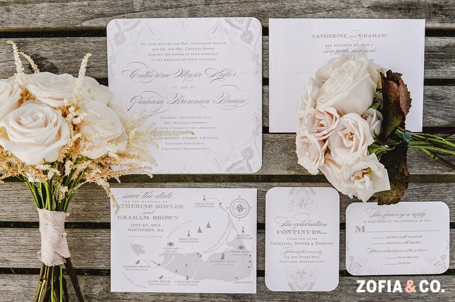 Neutral Nantucket Destination Wedding