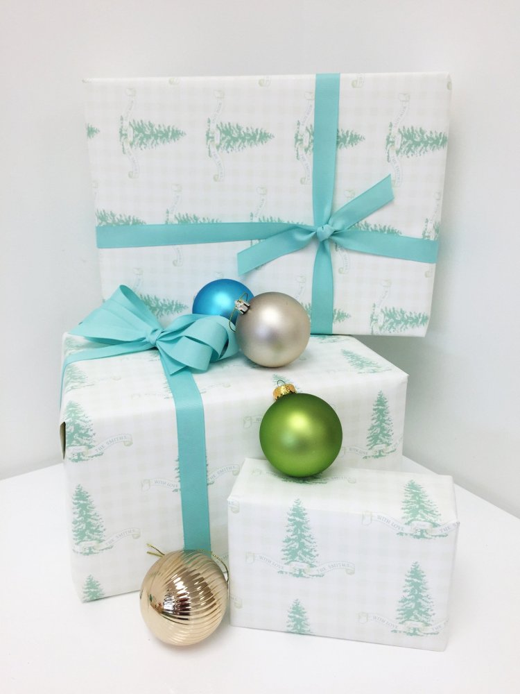 holiday trees gift wrap