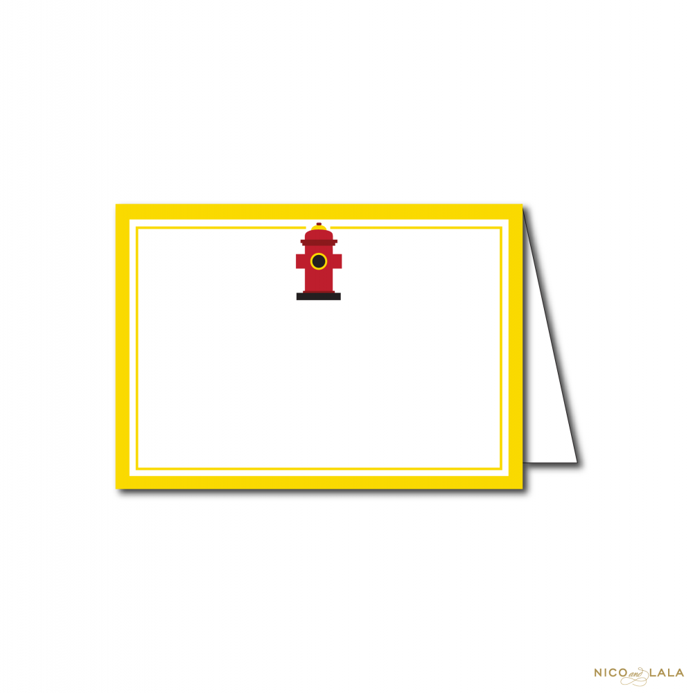 fire truck birthday food cards