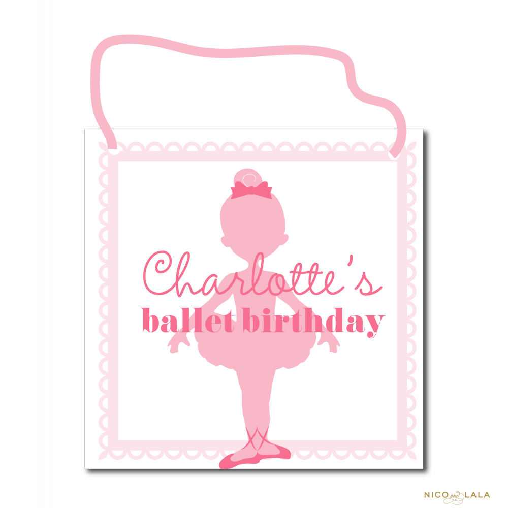 ballet birthday door sign