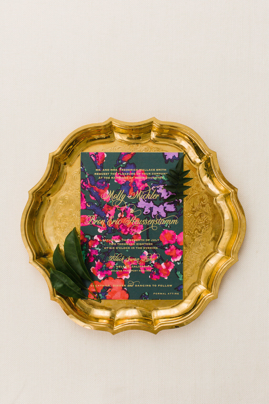 floral pattern wedding invitations 